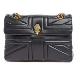 NWT Kurt Geiger London Kensington Leather Union Jack Shoulder Bag